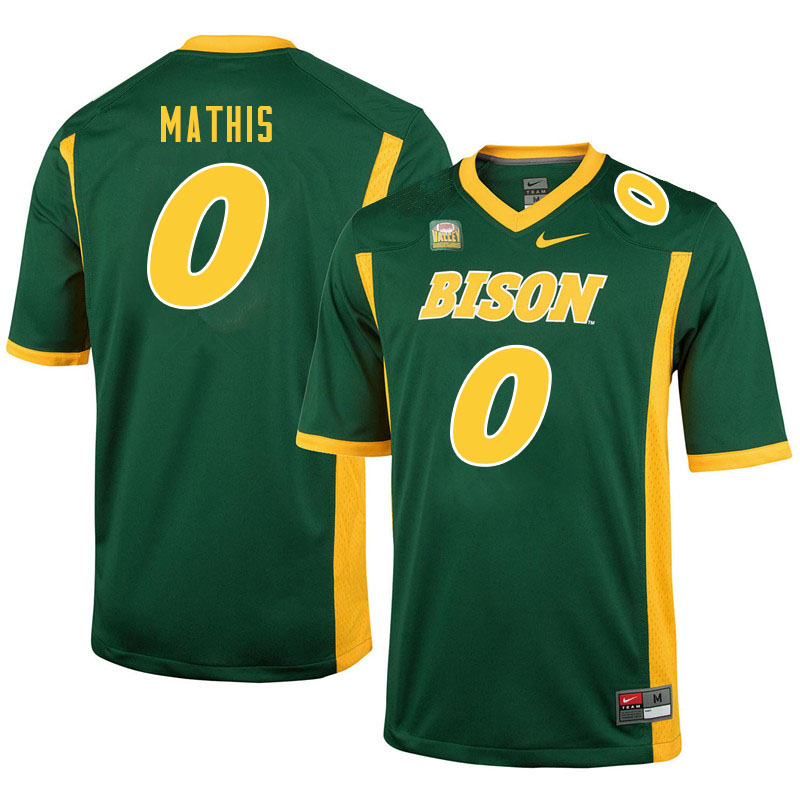 Men #0 Zach Mathis North Dakota State Bison College Football Jerseys Sale-Green
